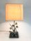 Vintage Blumen Tischlampe aus Bronze, 1970er 2