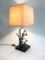 Vintage Blumen Tischlampe aus Bronze, 1970er 5