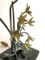 Lampada da tavolo vintage floreale in bronzo, anni '70, Immagine 10