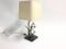 Vintage Blumen Tischlampe aus Bronze, 1970er 7