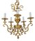 Lampadario Ormolu vintage a 5 braccia in ottone, Immagine 1