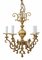 Lampadario Ormolu vintage a 5 braccia in ottone, Immagine 2