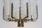 Swedish Brass Chandelier with 8 Glass Leaves by Carl Fagerlund for Orrefors, 1960s 9