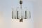 Swedish Brass Chandelier with 8 Glass Leaves by Carl Fagerlund for Orrefors, 1960s 11