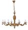 Large Antique Style 8-Arm Brass Chandelier, 1960s 1