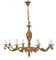 Large Antique Style 8-Arm Brass Chandelier, 1960s, Image 1