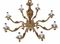 Large Antique Style 8-Arm Brass Chandelier, 1960s 2