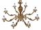 Large Antique Style 8-Arm Brass Chandelier, 1960s, Image 2