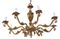 Large Antique Style 8-Arm Brass Chandelier, 1960s 3
