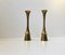 Mid-Century Danish Brass Candleholders from Hyslop, 1960s, Set of 2 1