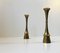 Mid-Century Danish Brass Candleholders from Hyslop, 1960s, Set of 2 2
