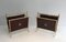 Neo-Classical Mahogany and Brass Magazine Racks, 1940s, Set of 2, Image 22