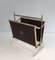 Neo-Classical Mahogany and Brass Magazine Racks, 1940s, Set of 2, Image 7