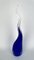 Blue Blown Murano Glass Sculptural Horn Vase by Beltrami for Made Murano Glass, 2019 14
