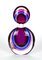 Botella de cristal de Murano Sommerso en rubí, violeta y azul de Michele Onesto para Made Murano, 2019, Imagen 1