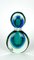 Botella de cristal de Murano Sommerso en verde y azul de Michele Onesto para Made Murano, 2019, Imagen 4