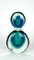 Bouteille Sommerso en Verre Murano Soufflé Vert et Bleu par Michele Onesto pour Made Murano Glass, 2019 4
