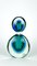 Botella de cristal de Murano Sommerso en verde y azul de Michele Onesto para Made Murano, 2019, Imagen 1