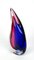 Blue & Ruby Blown Murano Glass Drop Vase by Michele Onesto for Made Murano Glass, 2019 4