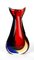 Red, Blue & Amber Submerged Murano Glass Vase by Michele Onesto for Made Murano Glass, 2019 3