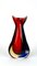 Red, Blue & Amber Submerged Murano Glass Vase by Michele Onesto for Made Murano Glass, 2019, Image 1