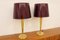 Grandes Lampes Hollywood Regency en Laiton, 1960s, Set de 2 1