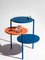 Small Blue & Coral Triplo Table by Martina Bartoli for Mason Editions 1