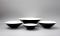 Set de Bols Urbino Bauhaus Vintage Noir et Blanc par Trude Petri pour KPM Berlin 1