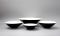 Vintage Bauhaus Black & White Urbino Bowl Set by Trude Petri for KPM Berlin 1