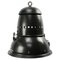 Large Vintage Black Enamel Pendant Light 1