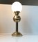 Mid-Century Tischlampe aus Opalglas & Messing von ABO, 1970er 2