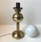 Mid-Century Opaline Glass & Brass Table Lamp by ABO, 1970s 6