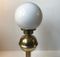 Mid-Century Opaline Glass & Brass Table Lamp by ABO, 1970s 3