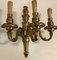 Vergoldete Vintage Bronze Wandlampen, 2er Set 3