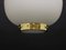 Opaline Glass & Brass Pendant from Lyfa, 1950s 3