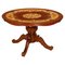 Antique Neobaroque Inlaid Walnut Round Table 1