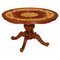 Antique Neobaroque Inlaid Walnut Round Table, Image 1