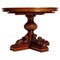 Extendable Table & 6 Chairs in Carved Walnut from Bassano, 1920s, Set of 7, Image 8