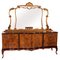 Venetian Carved Walnut and Burl Walnut Mirrored Sideboard from Testolini & Salviati, 1900s 1