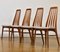 Mid-Century Danish Teak Eva Chairs by Niels Koefoed for Hornslet Møbelfabrik, 1960s, Set of 4 4