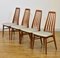 Mid-Century Danish Teak Eva Chairs by Niels Koefoed for Hornslet Møbelfabrik, 1960s, Set of 4 13