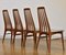 Mid-Century Danish Teak Eva Chairs by Niels Koefoed for Hornslet Møbelfabrik, 1960s, Set of 4 5