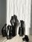 Vases Vernis Noir en Grès par Lillemor Mannerheim pour Gefle, Set de 5 1
