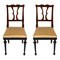 Art Nouveau French Mahogany Side Chairs, Set of 2, Image 1