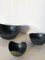 Blue Biomorphic Aro and Ash Stoneware Bowls Set by Gunnar Nylund for Rörstrand, 1950s 10