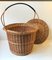 Vintage Scandinavian Cane Rattan Basket, 1970s 4