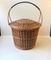 Vintage Scandinavian Cane Rattan Basket, 1970s 1