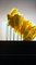 Sun Yellow Merino Wool Felted Flame Object by Margaret van Bekkum 3