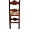 Venetian Gothic Style Carved Walnut Side Chairs, 1800s, Set of 2 2