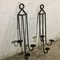 Wrought Iron Wall Candleholders, 1950s, Set of 2 2